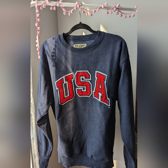 UO Vintage USA Pullover Sweater - Picture 1 of 7